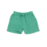 Solid Muslin Ming Green - Casual Short