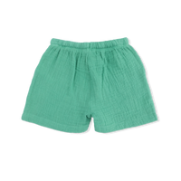 Solid Muslin Ming Green - Casual Short