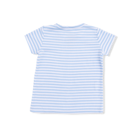 Bubbly Sailboat Stripe - Crew Neck Tee with Cargo Short