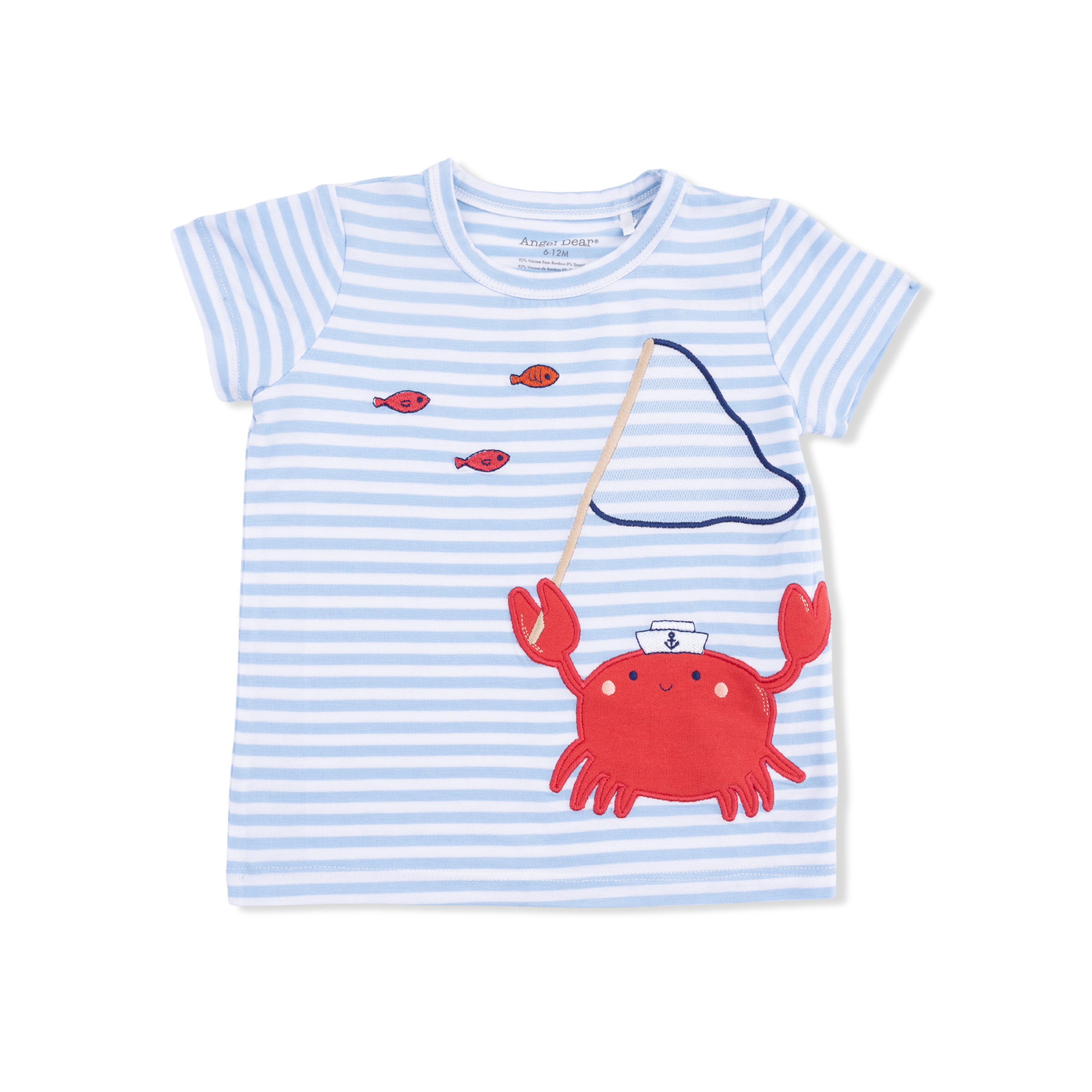 Sailor Sea Creatures Appliques - Crew Neck Tee with Cargo Short