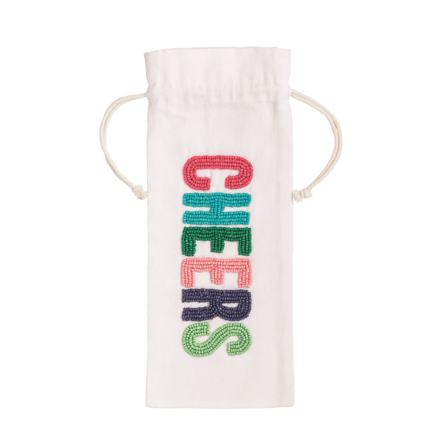 Cheers Beaded Birthday Wine Bag