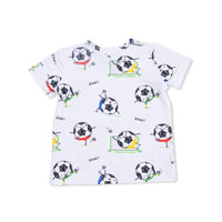 Soccer Balls Playing Soccer  Blue - Crew Neck Tee with Cargo Short