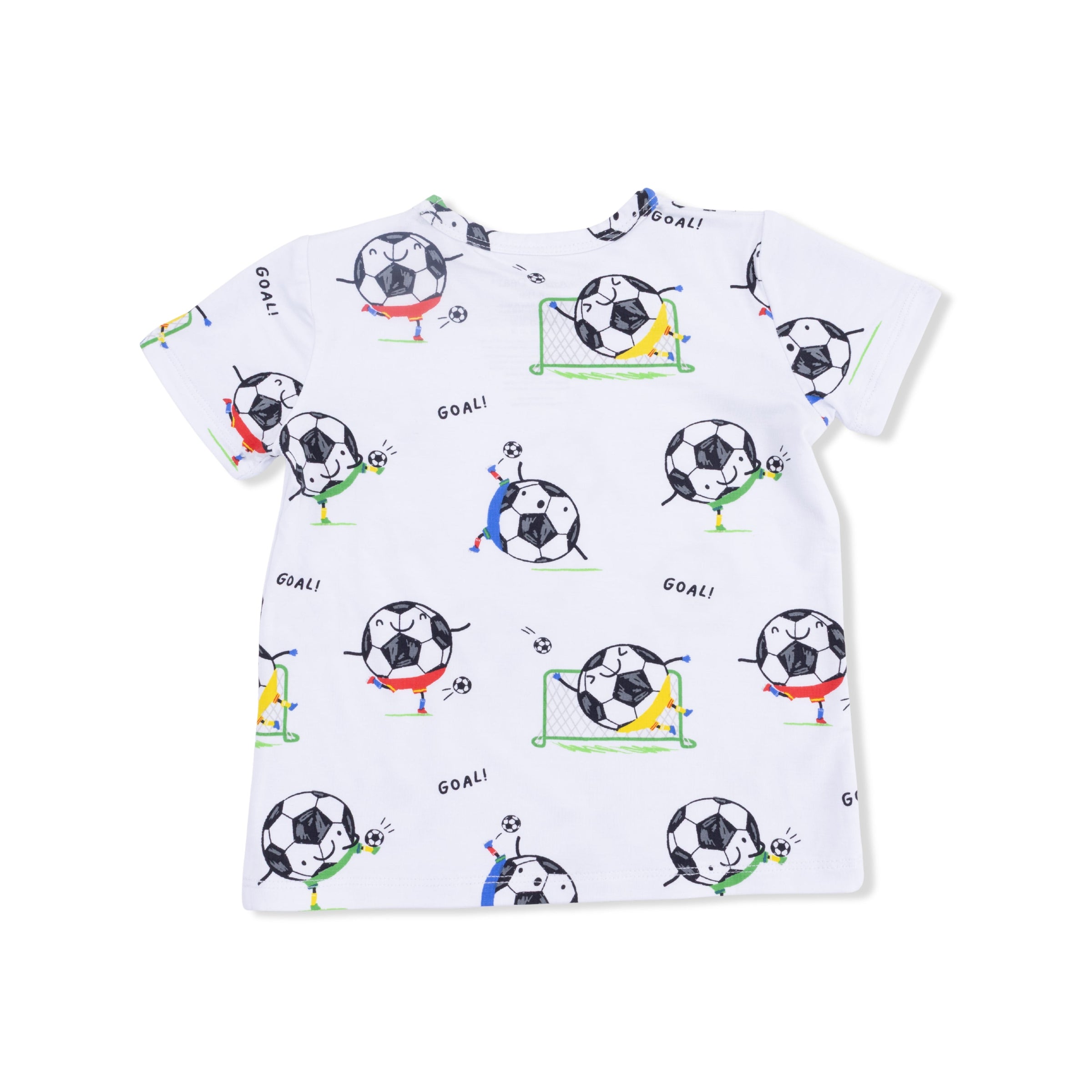 Soccer Balls Playing Soccer  Blue - Crew Neck Tee with Cargo Short