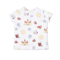 Sunny Sandcastles - Crew Neck Tee with Casual Short