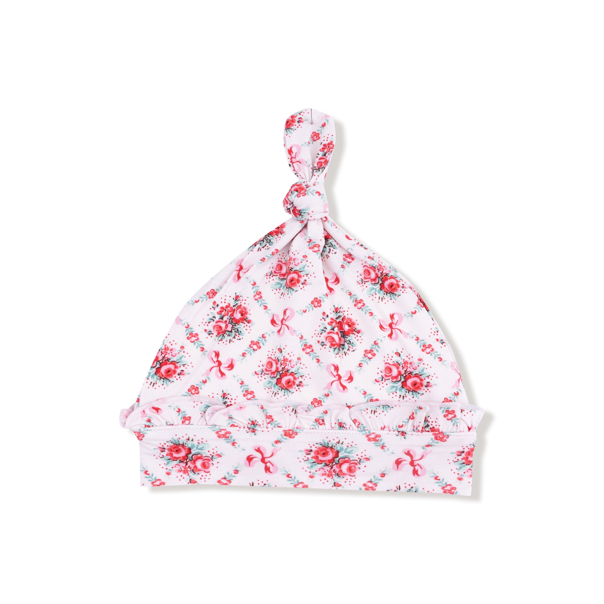 Rose Bow Lattice - Ruffle Knotted Hat
