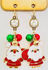 Santa charm earrings