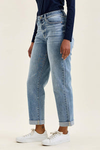 Mid Rise "BILLIE" Boyfriend Light Iced Indigo