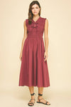 Georgina Front Tie Smocking Dress