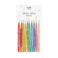 Glitter Wish 3" Beeswax Candles - Rainbow - Set of 10