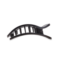 Jet Black | Medium | Flat Rectangle Hair Clip