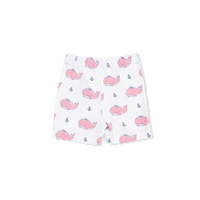 Bubbly Whale with Bow  Pink - Loungewear Short Set