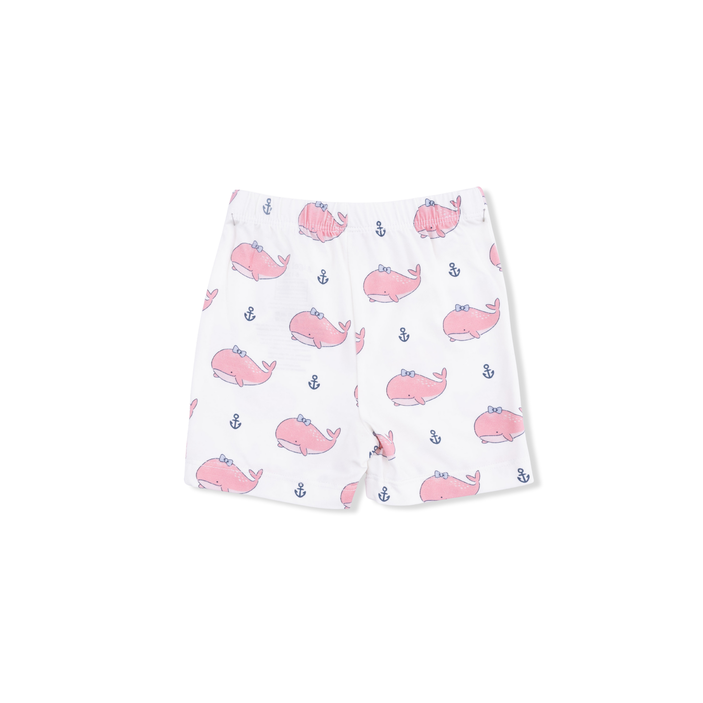 Bubbly Whale with Bow  Pink - Loungewear Short Set
