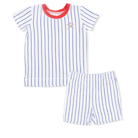 Baseball Stripe - Loungewear Short Set