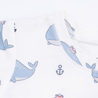 Bubbly Sailor Whales Blue - Loungewear Short Set
