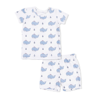 Bubbly Sailor Whales Blue - Loungewear Short Set