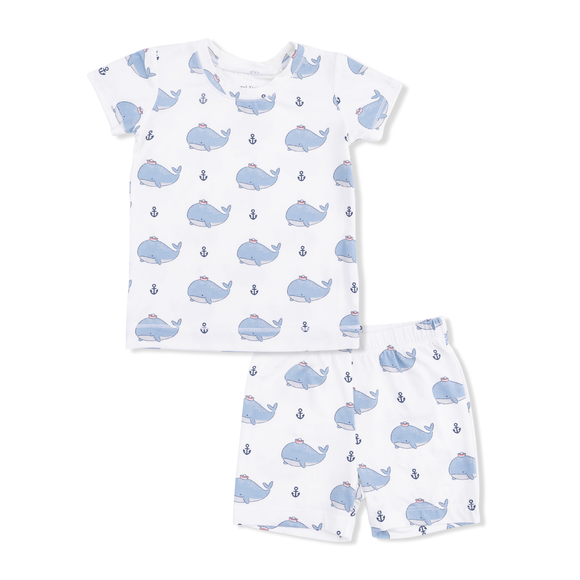 Bubbly Sailor Whales Blue - Loungewear Short Set
