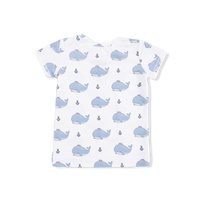 Bubbly Sailor Whales Blue - Loungewear Short Set