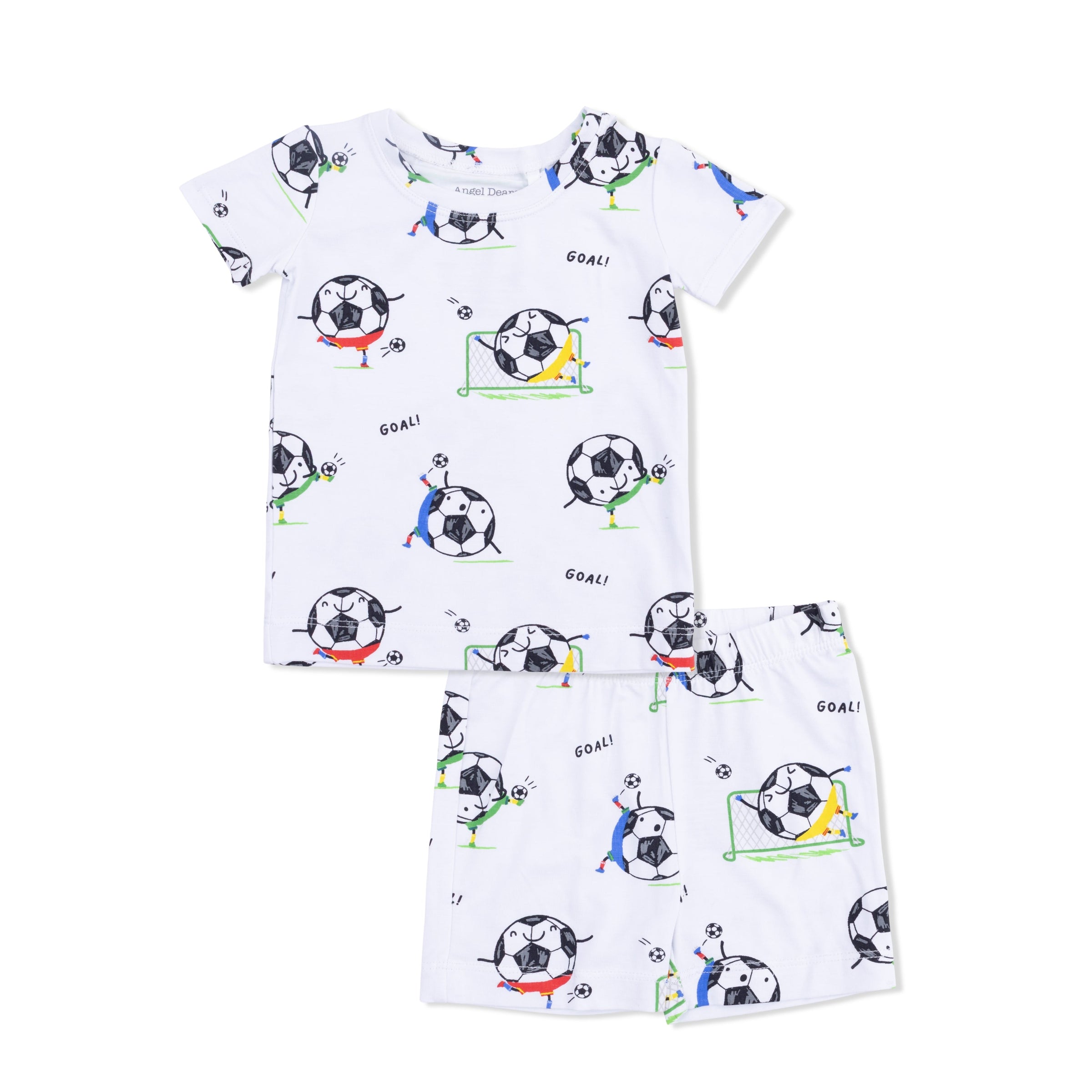 Soccer Balls Playing Soccer  Blue - Loungewear Short Set