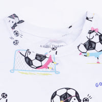 Soccer Balls Playing Soccer Pink - Loungewear Short Set