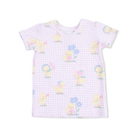 Vintage Spring Ducklings Pink - Loungewear Short Set