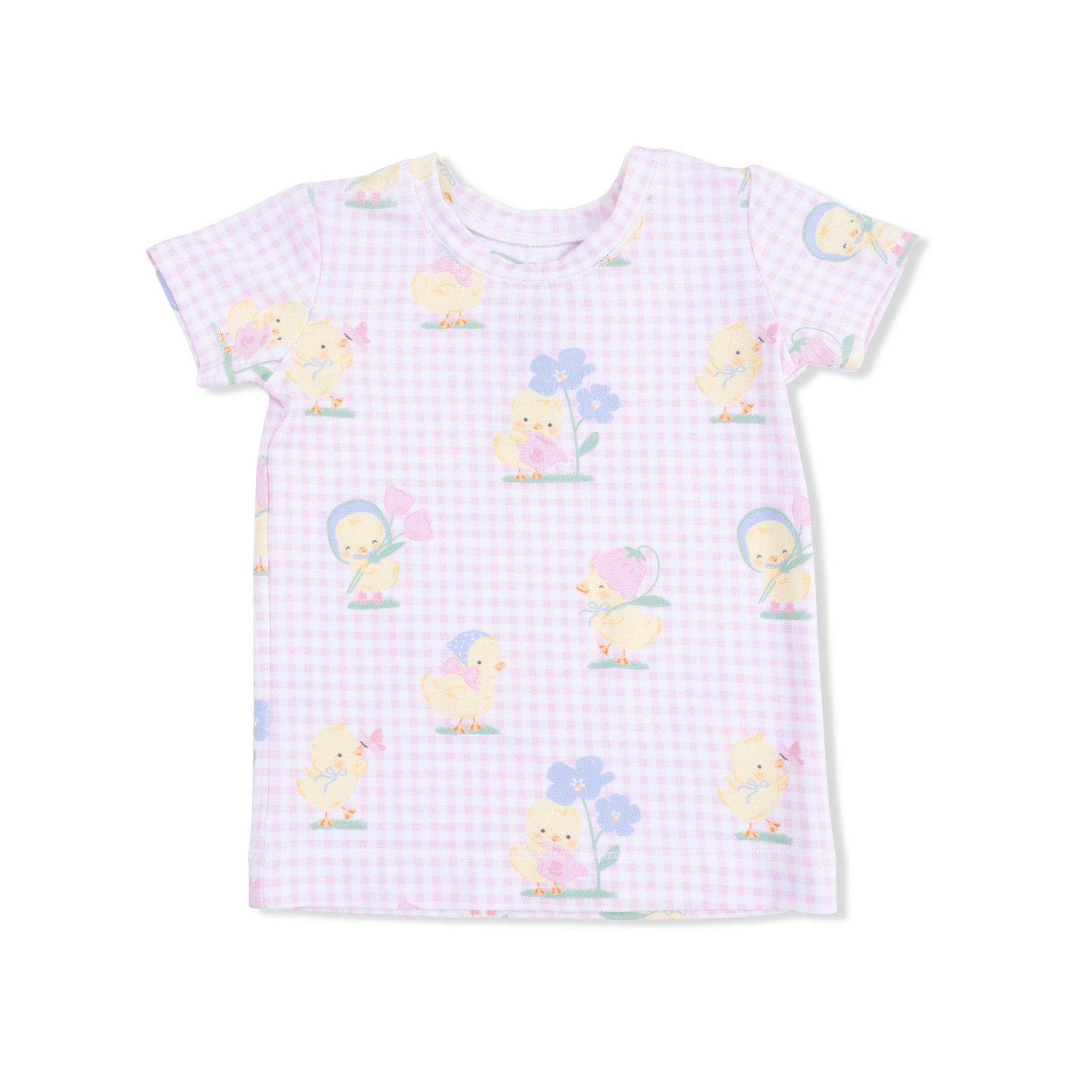 Vintage Spring Ducklings Pink - Loungewear Short Set