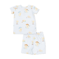 Vintage Spring Ducklings Green - Loungewear Short Set