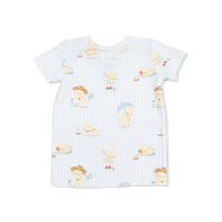 Vintage Spring Ducklings Green - Loungewear Short Set