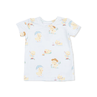 Vintage Spring Ducklings Green - Loungewear Short Set