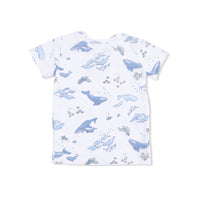 Watercolor Blue Whales - Loungewear Short Set