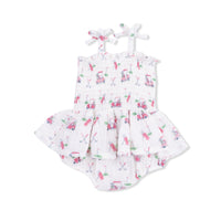 Baby Golf Carts Pink - Smocked Bubble with Skirt