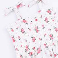 Pink Rosettes - Smocked Bubble with Skirt