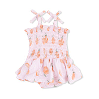 Sweet Peach - Smocked Bubble with Skirt