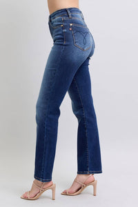 Lara - Vintage Wash Thermal Straight Jeans