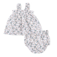 Camille Floral - Ruffly Strap Top and Bloomer
