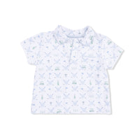 Golf Trellis Blue - Polo with Casual Short