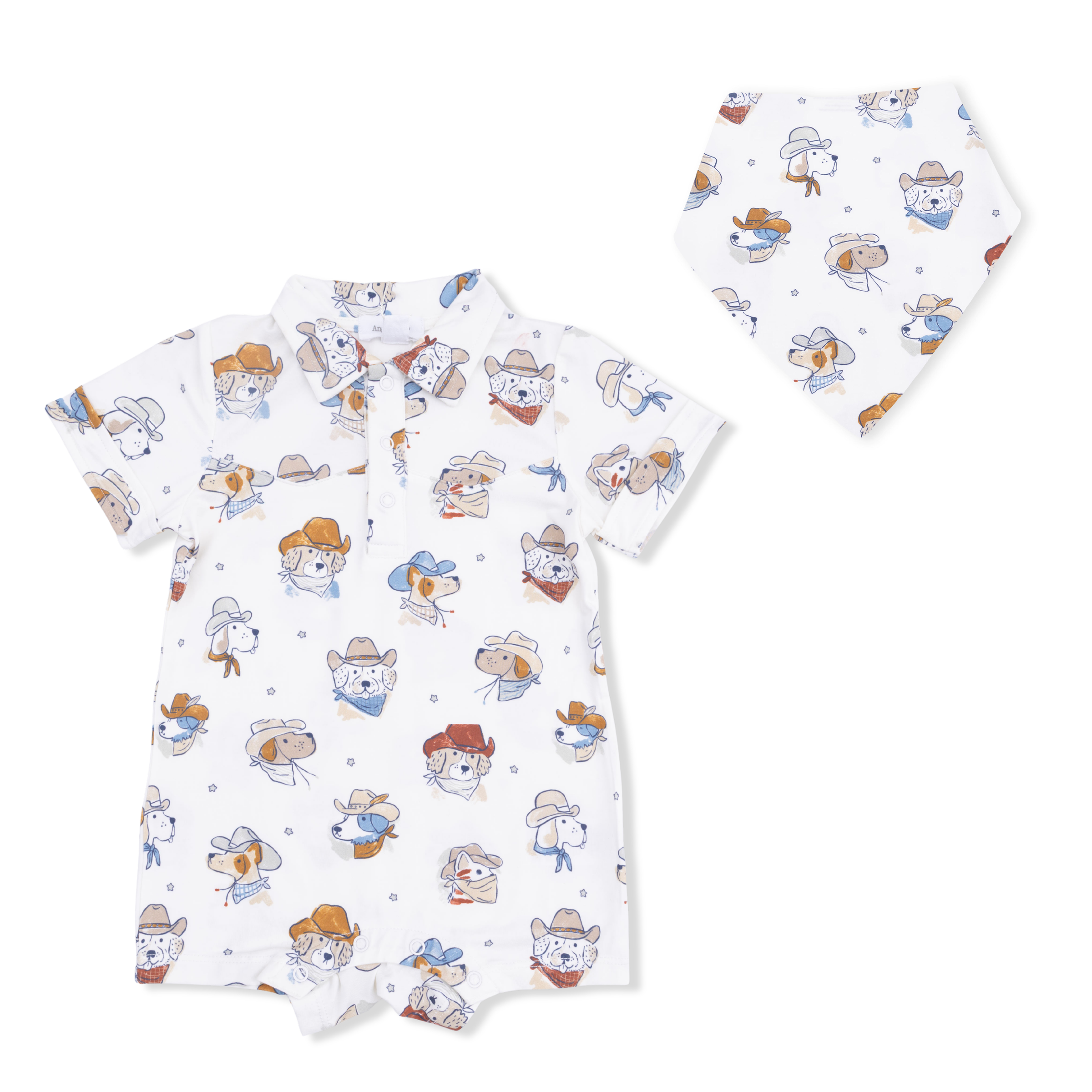 Cowdogs - Cowboy Shortie & Bandana Bib Set