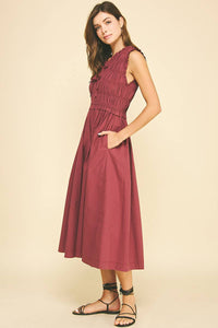 Georgina Front Tie Smocking Dress