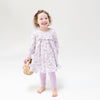 Sweet Dream Florals - Smocked Ruffle Long Sleeve Tiered Dress + Leggings