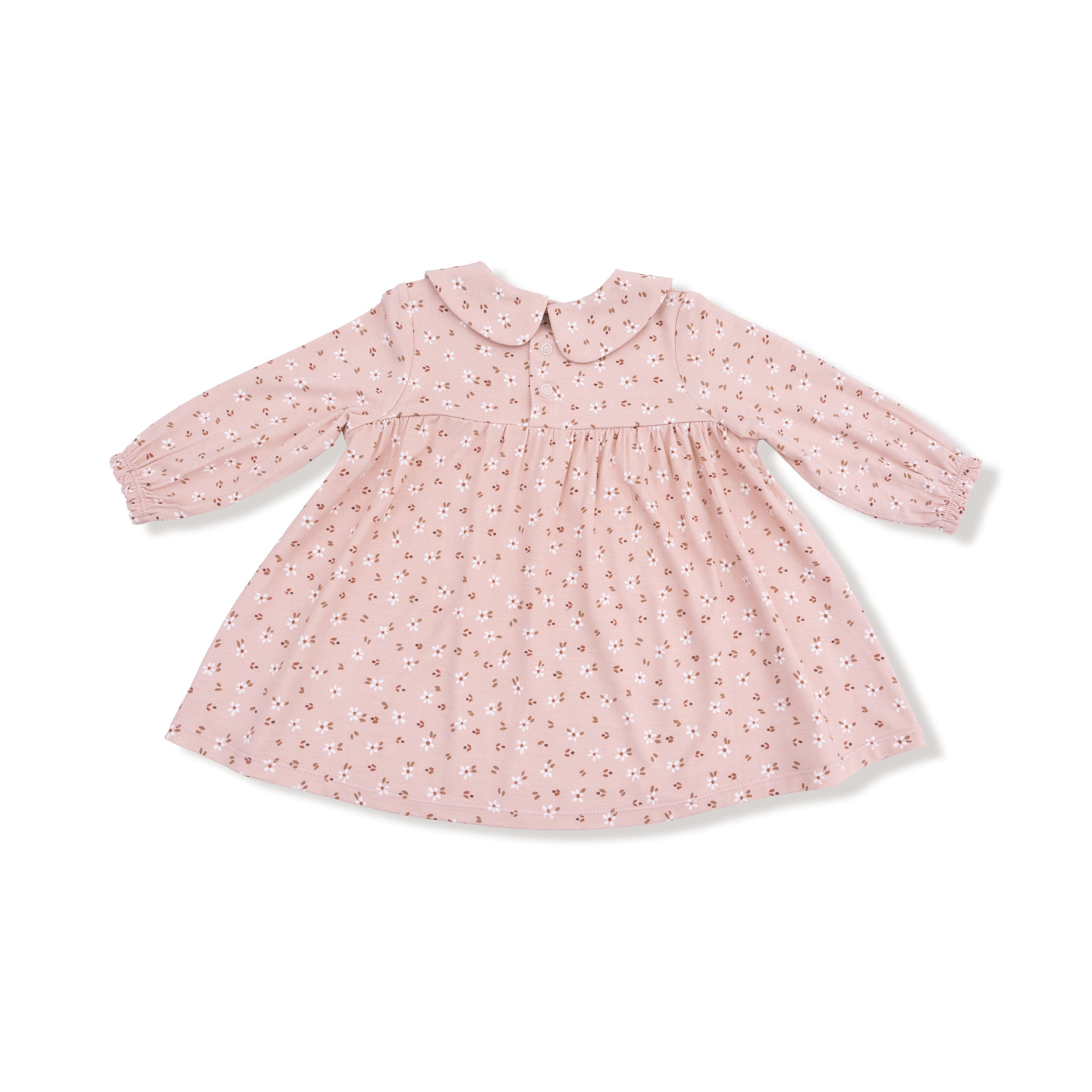 Carrie Floral Pink - Long Sleeve Dress + Diaper Cover