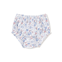 Country Girl Floral - Simple Long Sleeve Peter Pan Collar Dress + Diaper Cover