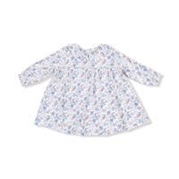 Country Girl Floral - Simple Long Sleeve Peter Pan Collar Dress + Diaper Cover