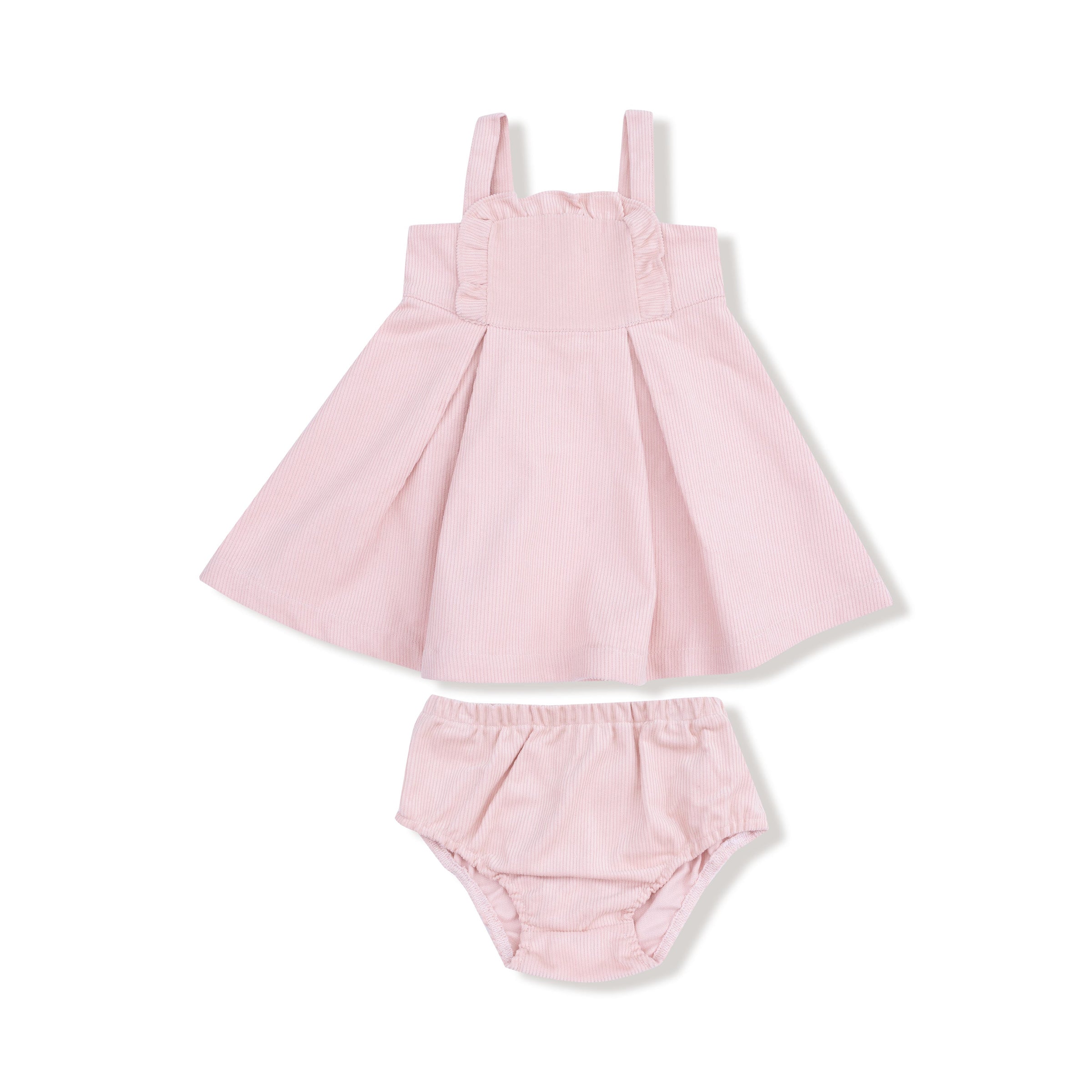 Veiled Pink - Ruffle Jumper with Diaper Cover