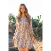 Vera-Snake Print Ruffle Dress