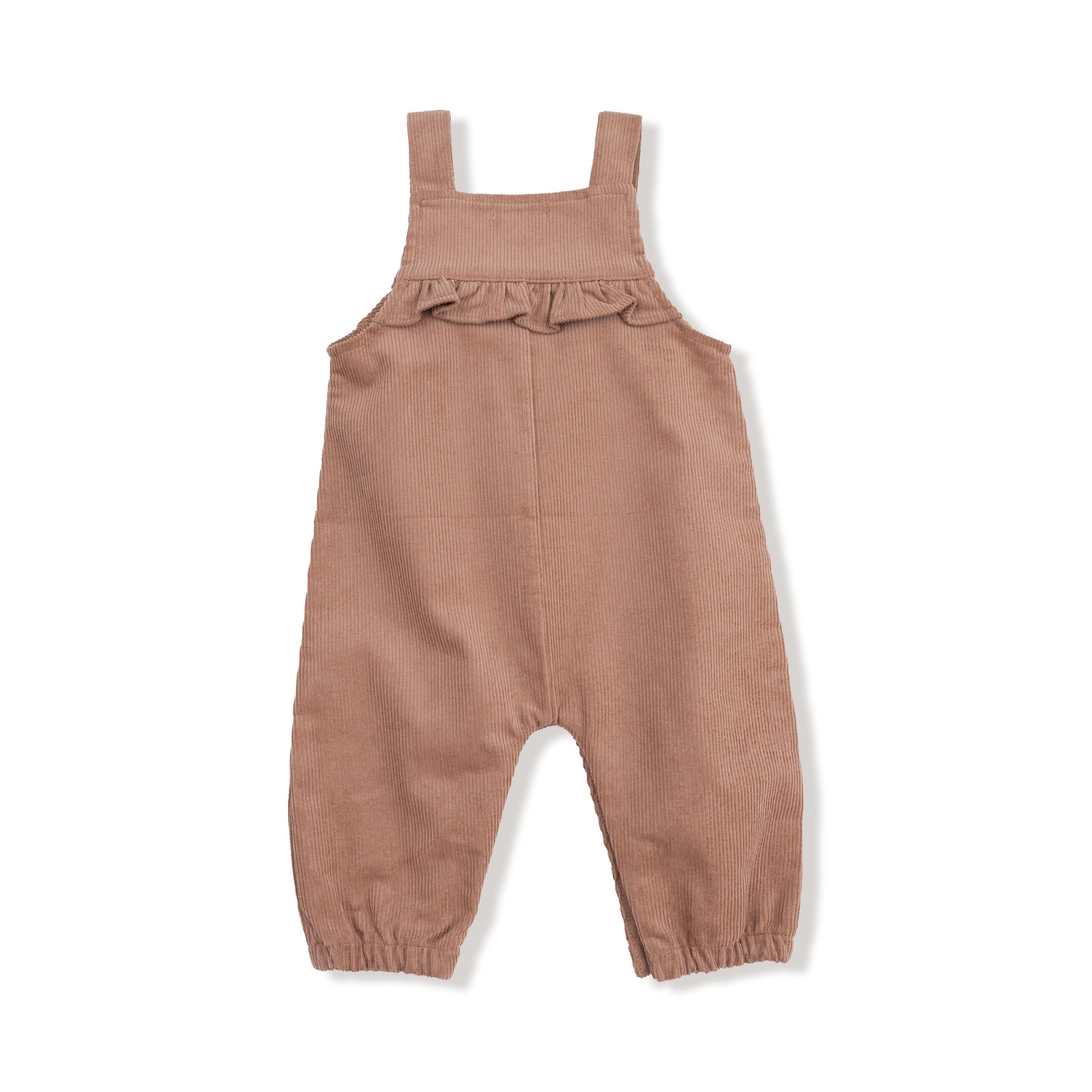Cafe Au Lait - Yoke Ruffle Overall