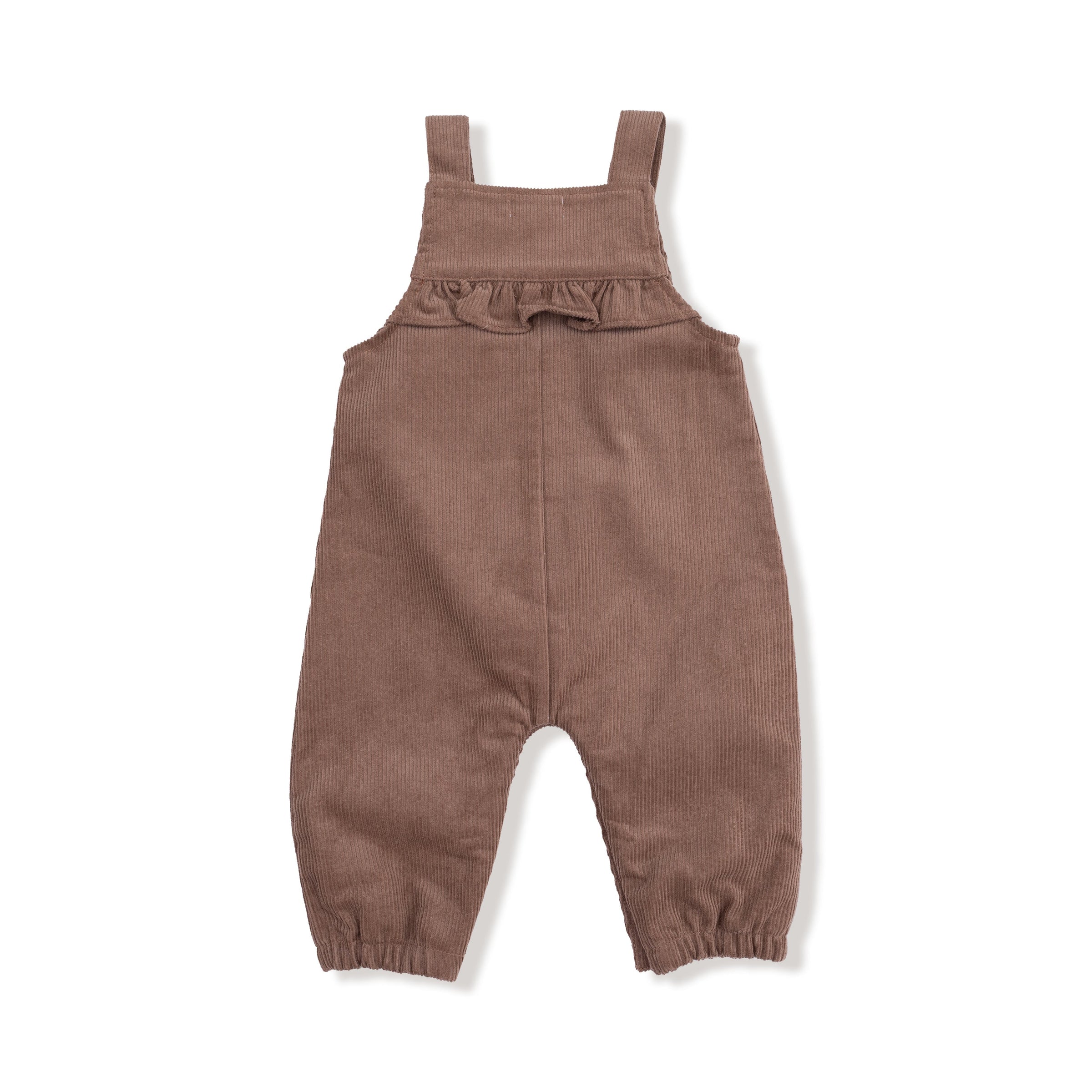 Chocolate Malt - Yoke Ruffle Overall