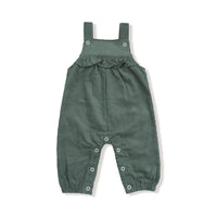 Dark Ivy - Yoke Ruffle Overall