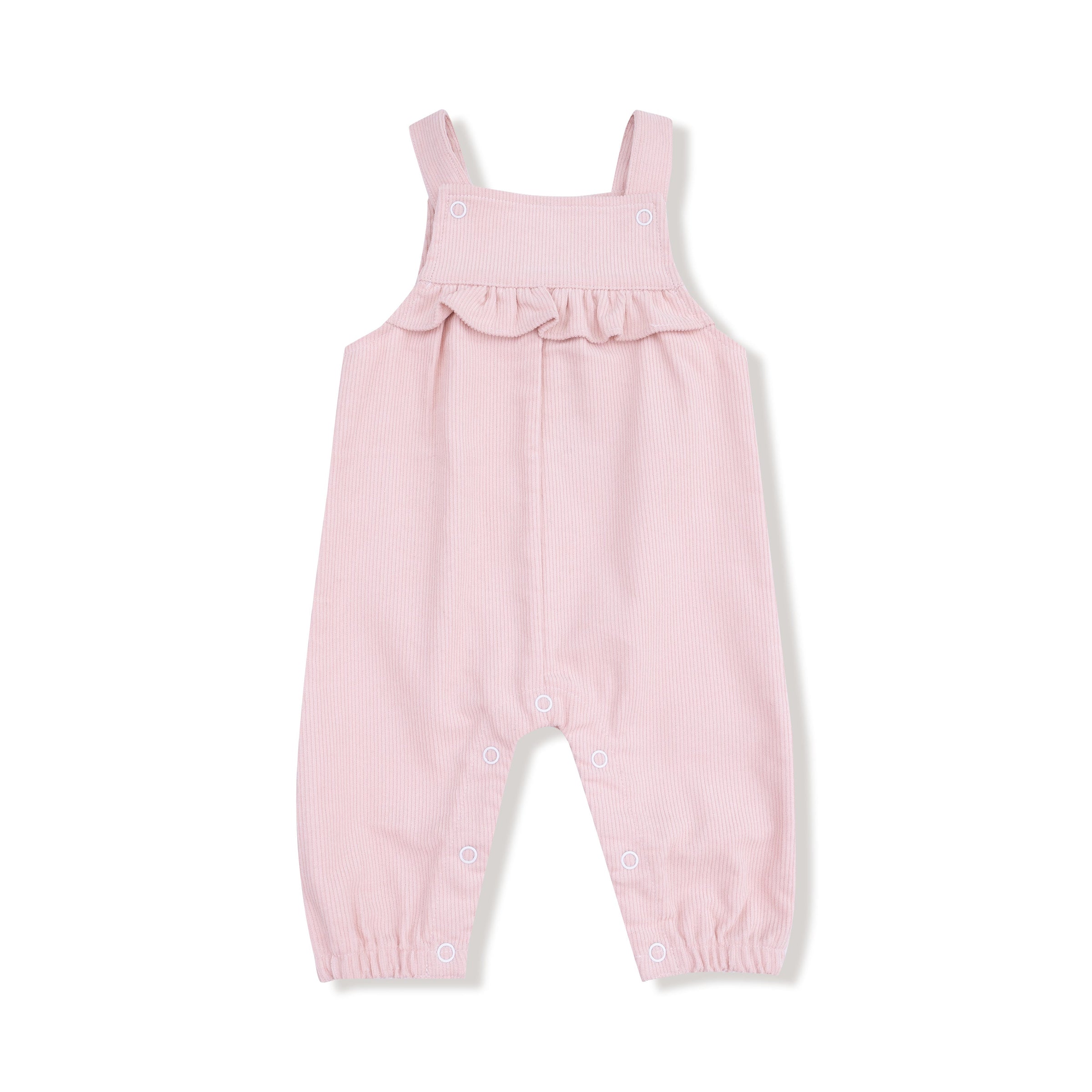 Veiled Pink - Yoke Ruffle Overall