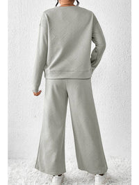 Gray Textured 2 pc. Slouchy Loungewear Set