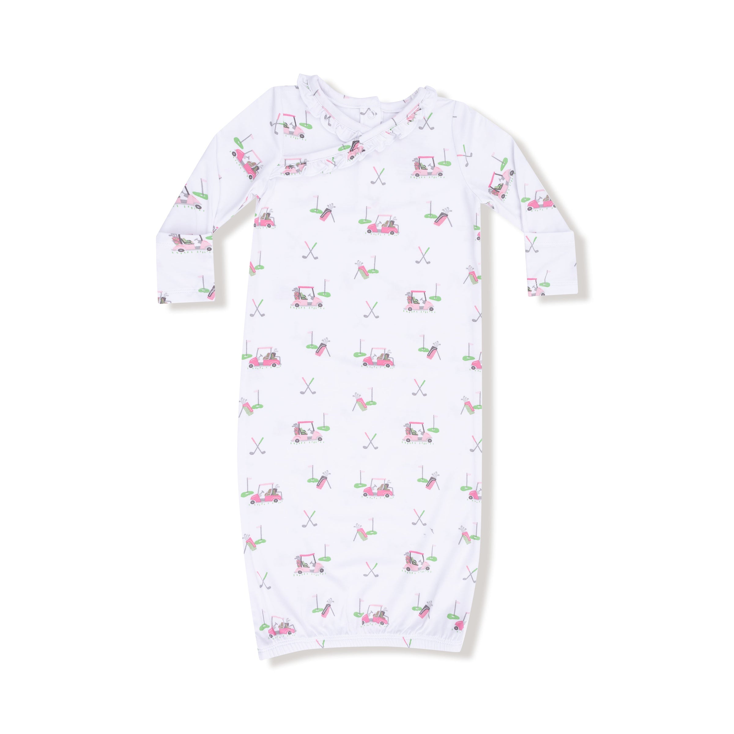 Baby Golf Carts - Pink - Kimono Gown