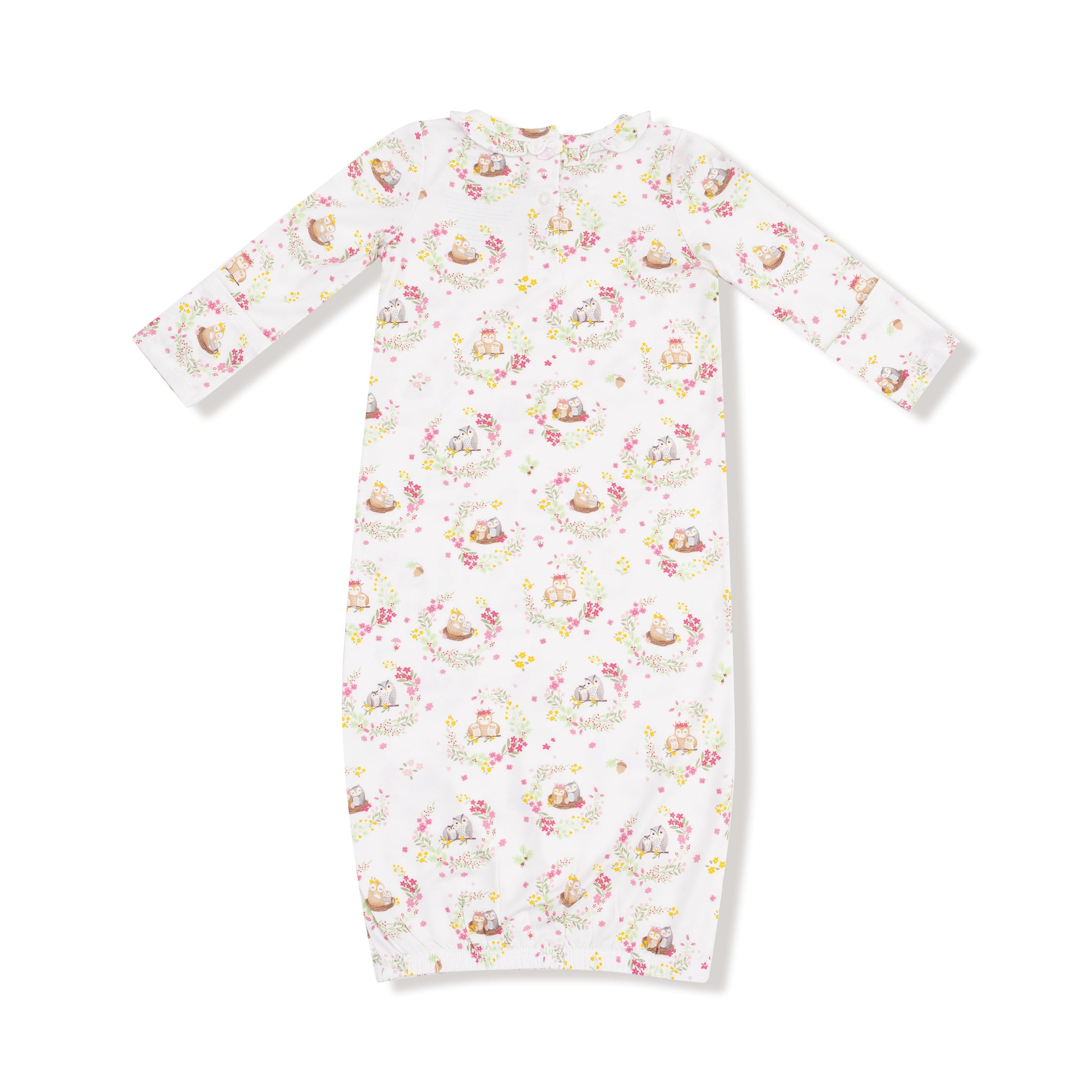 Floral Owl Families - Kimono Gown